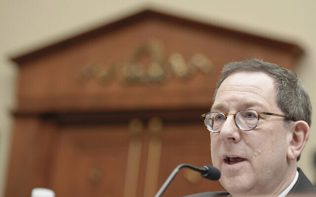 Northwestern University President Michael Schill testifies during a hearing of the House Committee on Education and the Workforce regarding pro-Palestinian, anti-Israel protests on college campuses on Capitol Hill, May 23, 2024, in Washington. (AP Photo/ Mariam Zuhaib)