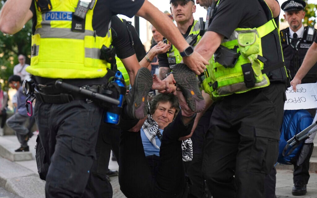 London police arrest dozens at latest rally by banned anti-Israel Palestine Action group