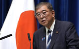 Japanese Prime Minister Shigeru Ishiba speaks during a news conference at the prime minister's office in Tokyo, Japan, September 7, 2025. (Toru Hanai/Pool Photo via AP)