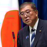 Japanese Prime Minister Shigeru Ishiba speaks during a news conference at the prime minister's office in Tokyo, Japan, September 7, 2025. (Toru Hanai/Pool Photo via AP)