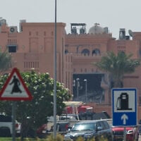 Damage is seen after an Israeli strike targeted a compound that hosted Hamas' political leadership in Doha, Qatar, September 10, 2025. (AP/Jon Gambrell)