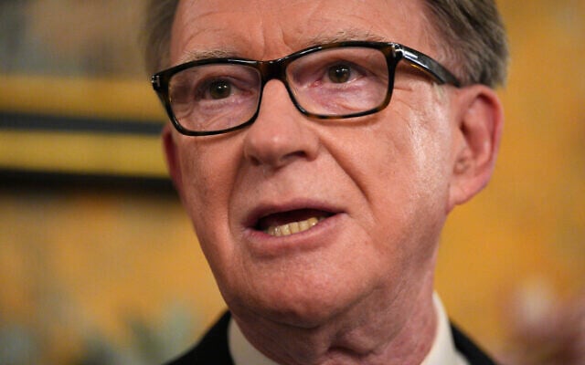 Britain's Ambassador to the United States, Peter Mandelson, speaks during a reception at the ambassador's residence on Feb. 26, 2025 in Washington. (Carl Court/Pool Photo via AP, File) Britain's Ambassador to the United States, Peter Mandelson, speaks during a reception at the ambassador's residence on Feb. 26, 2025 in Washington. (Carl Court/Pool Photo via AP, File)