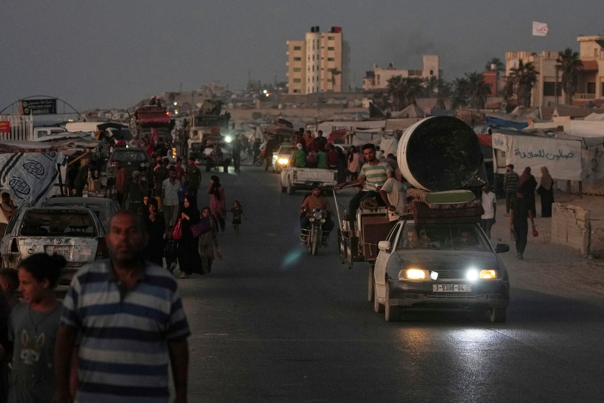 NextImg:IDF says 280,000 Gaza City residents have left; high-rise allegedly used by Hamas hit in strike