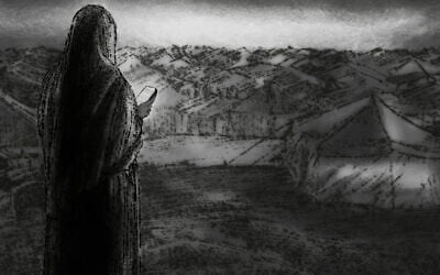 Women in Gaza have reported facing sexual abuse while seeking aid or work. (AP Illustration / Peter Hamlin)