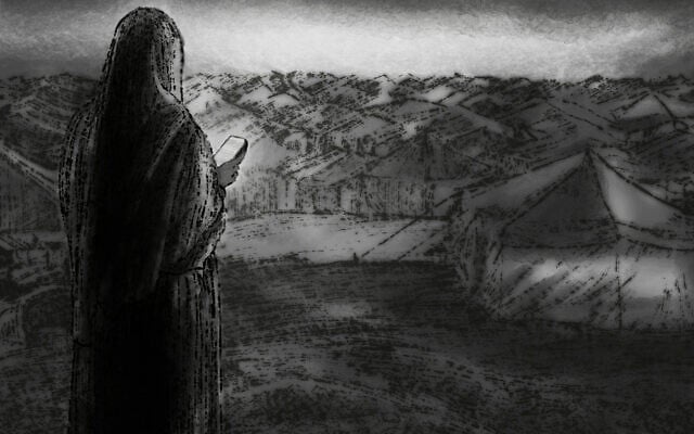 Women in Gaza have reported facing sexual abuse while seeking aid or work. (AP Illustration / Peter Hamlin) Women in Gaza have reported facing sexual abuse while seeking aid or work. (AP Illustration / Peter Hamlin)