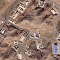 This satellite photo from Planet Labs PBC shows reconstruction efforts at Iran's Parchin solid propellant plant outside of Tehran, Iran, Aug. 28, 2025. (Planet Labs PBC via AP)