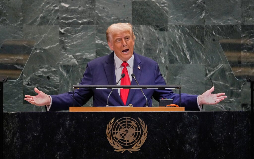 U.S. President Donald Trump addresses the 80th session of the United Nations General Assembly, Sept. 23, 2025. (AP Photo/Richard Drew) U.S. President Donald Trump addresses the 80th session of the United Nations General Assembly, Sept. 23, 2025. (AP Photo/Richard Drew)