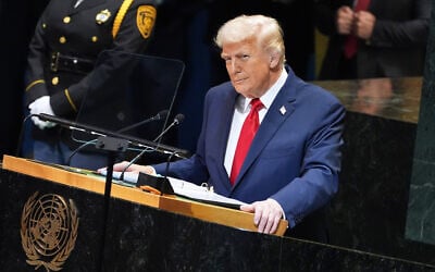 US President Donald Trump speaks to the United Nations General Assembly, September 23, 2025, in New York. (AP Photo/Evan Vucci) US President Donald Trump speaks to the United Nations General Assembly, September 23, 2025, in New York. (AP Photo/Evan Vucci)
