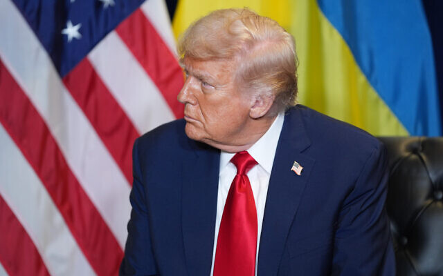 US President Donald Trump listens as he meets with Ukrainian President Volodymyr Zelenskyy during the United Nations General Assembly, September 23, 2025, in New York. (AP Photo/Evan Vucci) US President Donald Trump listens as he meets with Ukrainian President Volodymyr Zelenskyy during the United Nations General Assembly, September 23, 2025, in New York. (AP Photo/Evan Vucci)