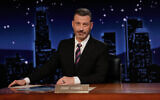 Jimmy Kimmel hosts his late-night show 'Jimmy Kimmel Live!' in Los Angeles, California, September 23, 2025. (Randy Holmes/Disney via AP)