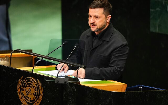 Ukrainian President Volodymyr Zelensky speaks during the 80th session of the United Nations General Assembly, Wednesday, September 24, 2025, at UN headquarters. (AP Photo/Yuki Iwamura) Ukrainian President Volodymyr Zelensky speaks during the 80th session of the United Nations General Assembly, Wednesday, September 24, 2025, at UN headquarters. (AP Photo/Yuki Iwamura)