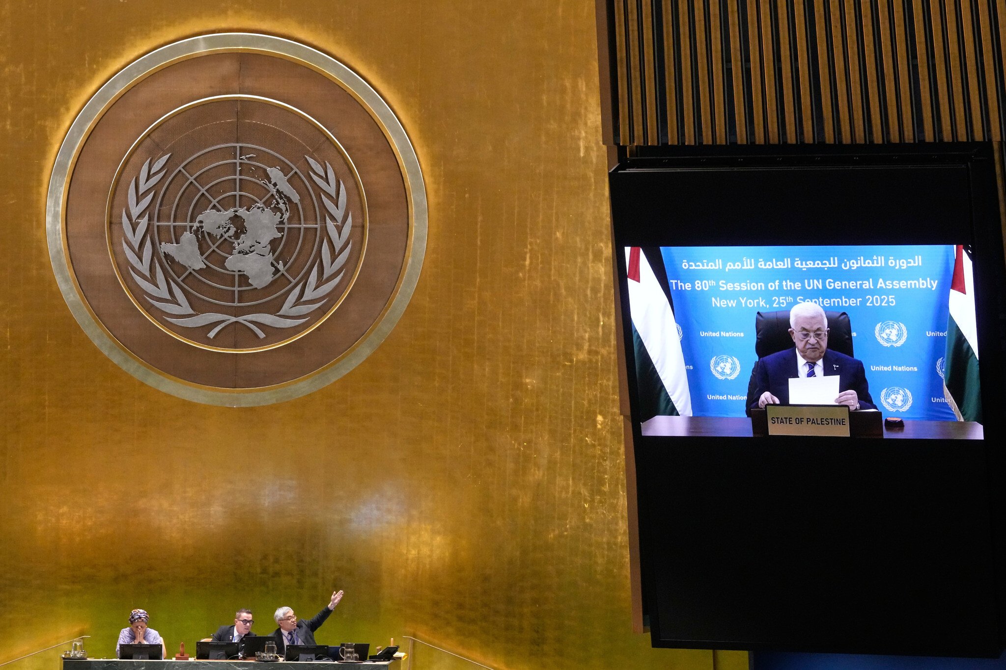 NextImg:In UN speech, Abbas denounces Israeli ‘genocide,’ rejects ‘what Hamas did on Oct. 7’
