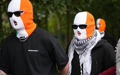 Members of the band Kneecap arrive at Woolwich Crown Court in London on September 26, 2025. (AP/Joanna Chan) Members of the band Kneecap arrive at Woolwich Crown Court in London on September 26, 2025. (AP/Joanna Chan)