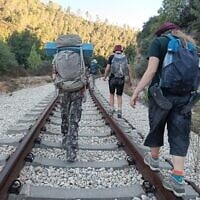 Participants on a Green Horizons hike in Israel, in an undated photo. (Courtesy of Green Horizons)