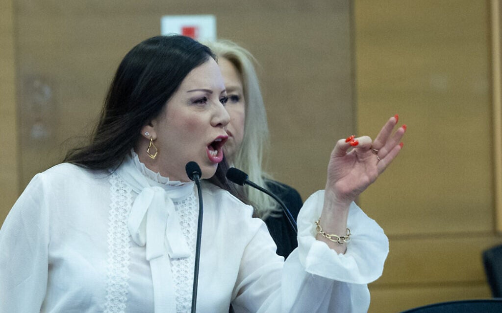 MK Tally Gotliv reacts during a Knesset conference on June 4, 2024. (Yonatan Sindel/ Flash90/ File) MK Tally Gotliv reacts during a Knesset conference on June 4, 2024. (Yonatan Sindel/ Flash90/ File)