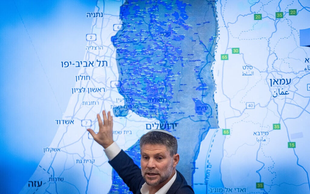 Smotrich proposes annexing 82% of West Bank in bid to prevent Palestinian state