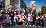 Families of hostages held in Gaza and their supporters protest outside the Prime Minister’s Residence in Jerusalem, calling for an end to the war, and the hostages' release, on September 16, 2025. (Chaim Goldberg/Flash90)