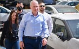 Former defense minister Yoav Gallant arrives for a hearing at an internal Likud tribunal in Tel Aviv to present his defense against a move to expel him from the party, September 29, 2025. (Avshalom Sassoni/FLASH90)