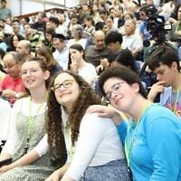 Pupils participating in the 2024 Hebrew Language Olympiad. (Yael Tzur)