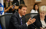 MK Boaz Bismuth chairs a meeting of the Knesset Foreign Affairs and Defense Committee, September 3, 2025. (Noam Moskowitz, Office of the Knesset Spokesperson)