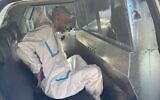 The suspect in the terror attack at Kibbutz Tzuba on September 12, 2025, in police custody. (Israel Police)