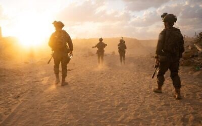 IDF forces operate in the Gaza Strip in this September 28, 2025, handout. (IDF)