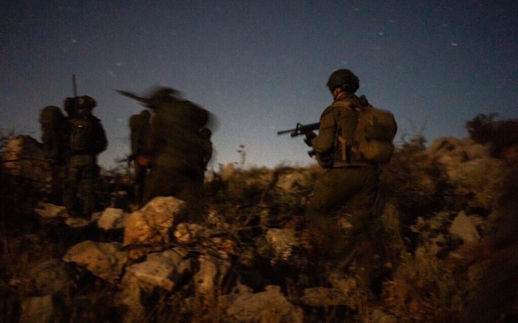 IDF troops operate in Mount Dov area of southern Lebanon, in a photo cleared for publication September 3, 2025. (Israel Defense Forces)
