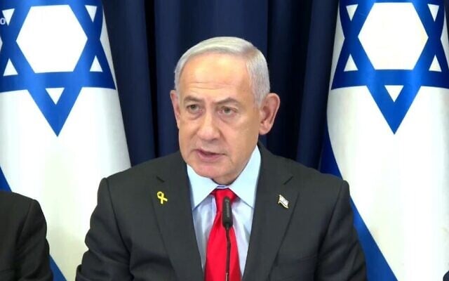 Prime Minister Benjamin Netanyahu speaks at a cabinet meeting on September 30, 2025. (Screenshot/GPO)