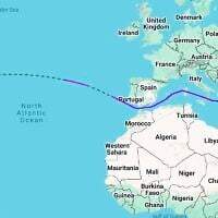 Screen capture of the fight path taken by Prime Minister Benjamin Netanyahu as he flew to Washington, September 25, 2025. (Screenshot via FlightRadar24)