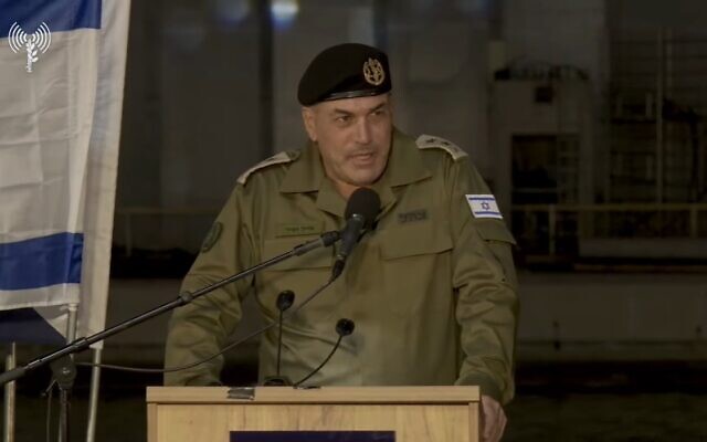 IDF Chief of Staff Lt. Gen. Eyal Zamir speaks at a Navy officers' graduation ceremony at the Haifa Naval Base, September 10, 2025. (Israel Defense Forces) IDF Chief of Staff Lt. Gen. Eyal Zamir speaks at a Navy officers' graduation ceremony at the Haifa Naval Base, September 10, 2025. (Israel Defense Forces)