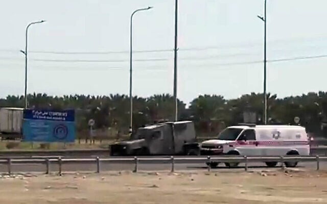 The scene of a suspected shooting attack at the Allenby Crossing between the West Bank and Jordan, September 18, 2025. (Screenshot: X; used in accordance with Clause 27a of the Copyright Law)