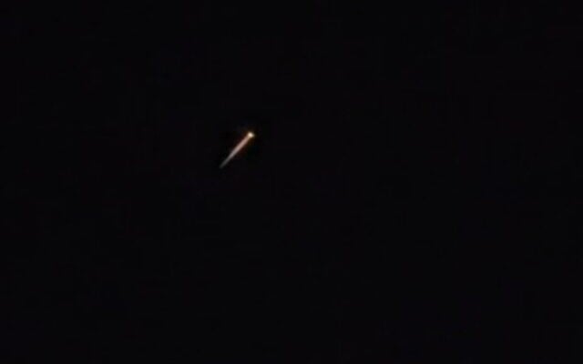 An interceptor missile is seen as it is launched to shoot down a Houthi missile fired at Israel, early on September 29, 2025. (Social media, used in accordance with Clause 27a of the Copyright Law) An interceptor missile is seen as it is launched to shoot down a Houthi missile fired at Israel, early on September 29, 2025. (Social media, used in accordance with Clause 27a of the Copyright Law)