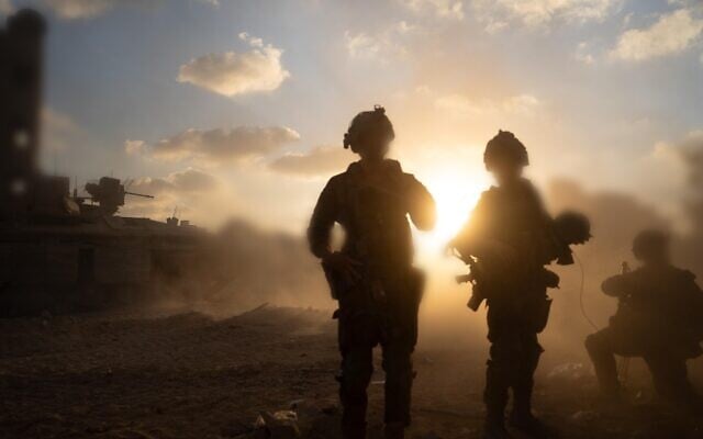 IDF forces operate in the Gaza Strip in this October 9, 2025, handout image. (IDF)