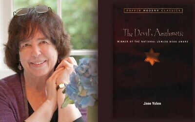 Jane Yolen and her most famous book, 'The Devil's Arithmetic' (Courtesy of Jason Stemple and Penguin Random House via JTA)
