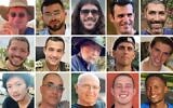 Deceased hostages whose bodies were still held in Gaza as of October 21, 2025: (Top row from left) Meny Godard, Ran Gvili, Sahar Baruch, Dror Or, Tamir Adar; (Second row) Itay Chen, Asaf Hamami, Arie Zalmanowicz, Oz Daniel, Hadar Goldin; (Bottom row) Sudthisak Rinthalak, Lior Rudaeff, Amiram Cooper, Omer Neutra, Joshua Mollel. (Collage by Times of Israel; Photos: Courtesy)