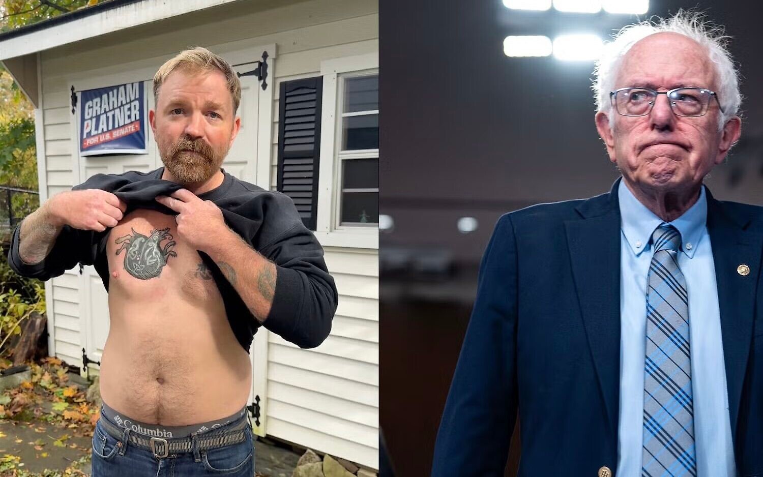 Bernie Sanders ‘absolutely’ sticking by US Senate candidate after Nazi tattoo revelation – The Times of Israel