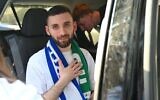 Released hostage Matan Angrest on his way home, October 23, 2025. (Paulina Patimer/Hostages Forum)