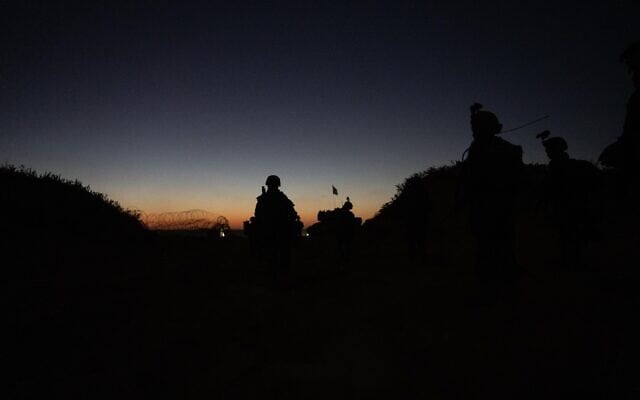 Israeli soldiers operating in Gaza in an undated handout photo issued on October 24, 2025. (Israel Defense Forces)