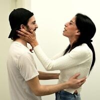 Einav Zangauker is reunited with her son, freed hostage Matan (L) , after he was held in Gaza for over two years, in Re'im on October 13, 2025. (Israel Defense Forces)