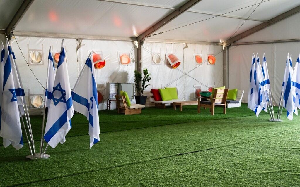 A room at the IDF's Re'im base which has been prepared for the return of the hostages held by Hamas, in a handout photo issued on October 12, 2025. (Israel Defense Forces)