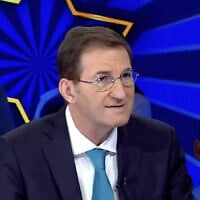 Knesset Foreign Affairs and Defense Committee chairman MK Boaz Bismuth on Channel 14. (Screenshot)