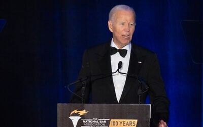 Former US president Joe Biden speaks at the National Bar Association's annual convention on July 31, 2025, in Chicago, Illinois. (SCOTT OLSON / Getty Images via AFP)