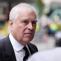 Britain's Prince Andrew, Duke of York arrives to attend a Requiem Mass, a Catholic funeral service, for the late Katharine, Duchess of Kent, at Westminster Cathedral in London on September 16, 2025. (Jordan Pettitt / POOL / AFP)