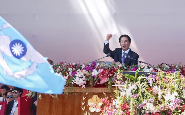 Taiwan's President Lai Ching-te gives a speech during National Day celebrations at the Presidential Palace in Taipei, Taiwan, October 10, 2025. (I-HWA CHENG / AFP) Taiwan's President Lai Ching-te gives a speech during National Day celebrations at the Presidential Palace in Taipei, Taiwan, October 10, 2025. (I-HWA CHENG / AFP)