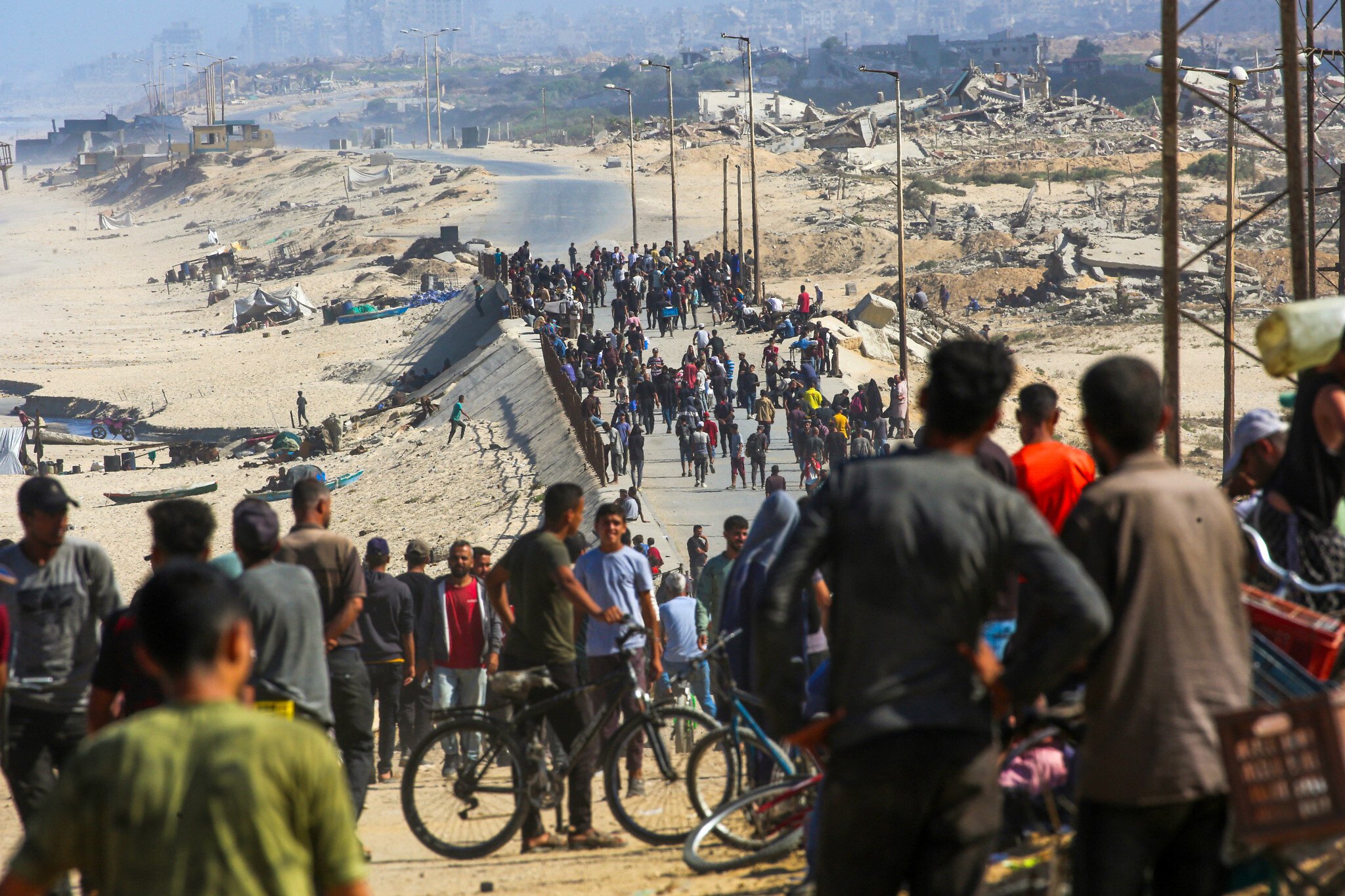 Oct 10 2025 Gazans on a street