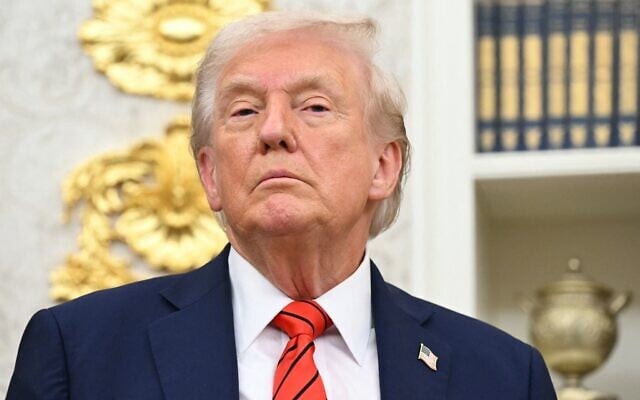 US President Donald Trump looks on during the announcement of a deal to lower drug prices with drug maker AstraZeneca at the Oval Office of the White House in Washington, DC, on October 10, 2025. (Photo by SAUL LOEB / AFP) US President Donald Trump looks on during the announcement of a deal to lower drug prices with drug maker AstraZeneca at the Oval Office of the White House in Washington, DC, on October 10, 2025. (Photo by SAUL LOEB / AFP)