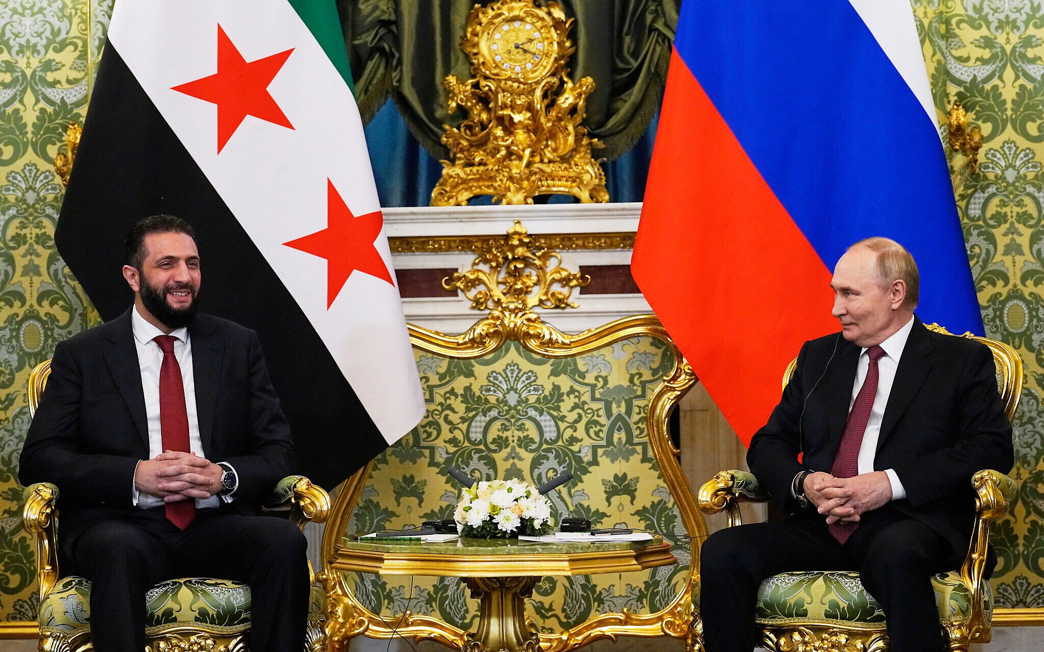 NextImg:Syria’s Sharaa, in first Russia visit, says he’ll respect all past deals with Moscow