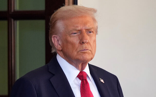US President Donald Trump waits for the arrival of Prime Minister of Australia Anthony Albanese at the White House on October 20, 2025 in Washington, DC. (Kevin Dietsch/ Getty Images North America/ Getty Images via AFP)