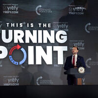 US Vice President JD Vance speaks during a Turning Point USA event at the University of Mississippi, on October 29, 2025. (JONATHAN ERNST / POOL / AFP)
