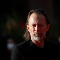 Musician Thom Yorke arrives on the red carpet of the Rome Film Festival, in Rome, Saturday, Oct. 24, 2020. (AP Photo/Alessandra Tarantino)